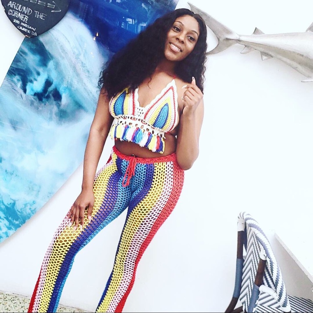 Multi-Color Crochet 2-Piece Set